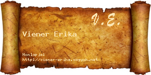 Viener Erika névjegykártya